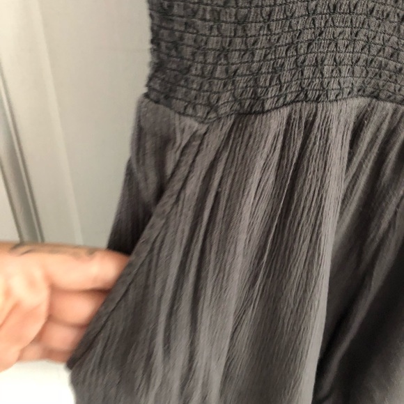 Free People Charcoal Lace Boho Romper - Picture 5 of 8